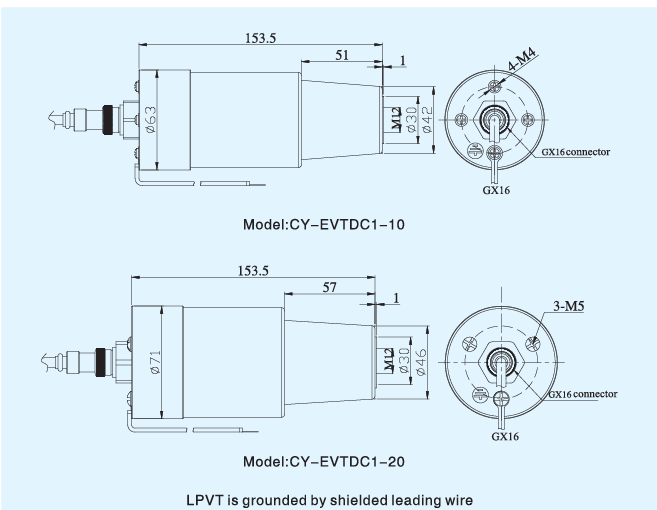 전기 전압 변압기 감지기/LPVT 후방 - Piug 유형